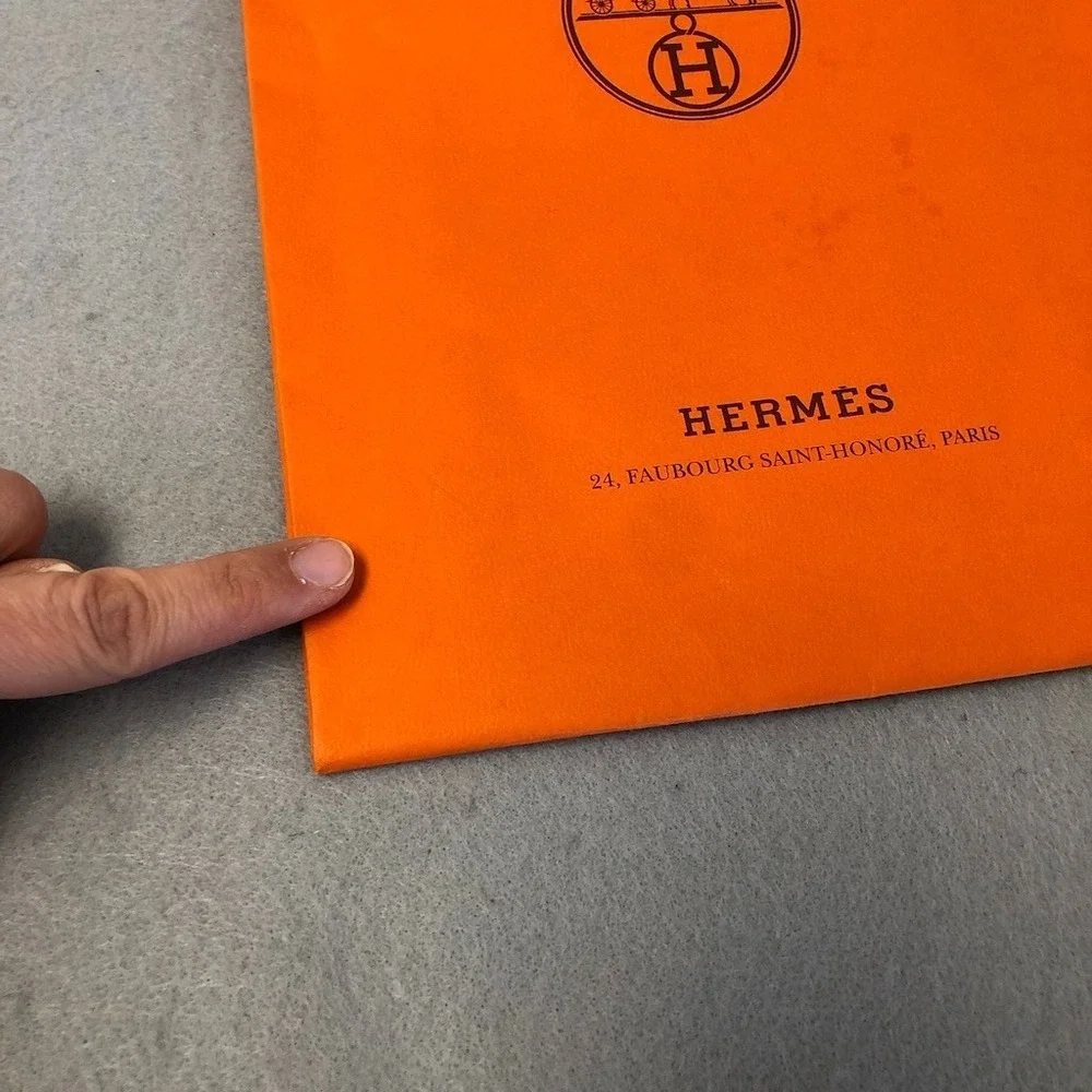 Hermes Authentic Orange Gift Shopping Bag Medium Rectangle 8.25x11.5x3.25 Lot